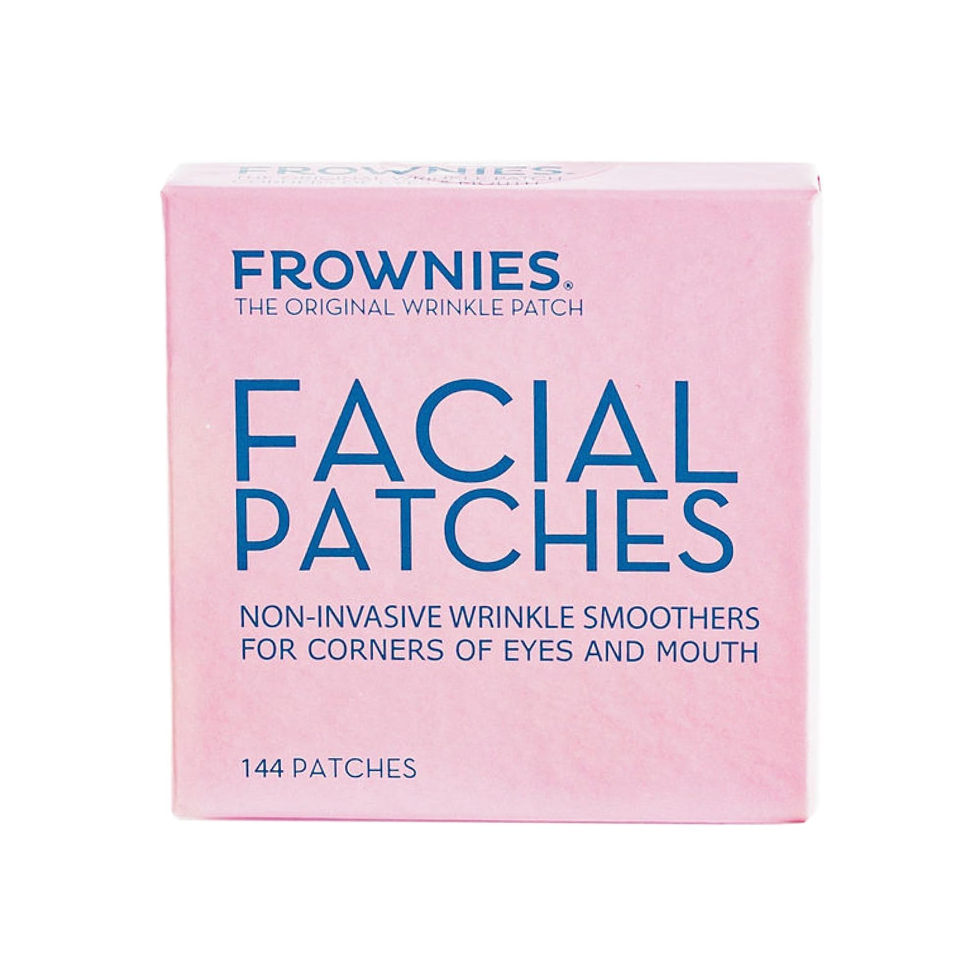 Frownies Facial Patches for Wrinkles on the Corner of Eyes & Mouth - Hypoallergenic Anti-Wrinkle Face Tape - Wrinkle Patch to Smooth & Soften Crow’s Feet & Smile Lines - For Overnight Use, 144 Patches